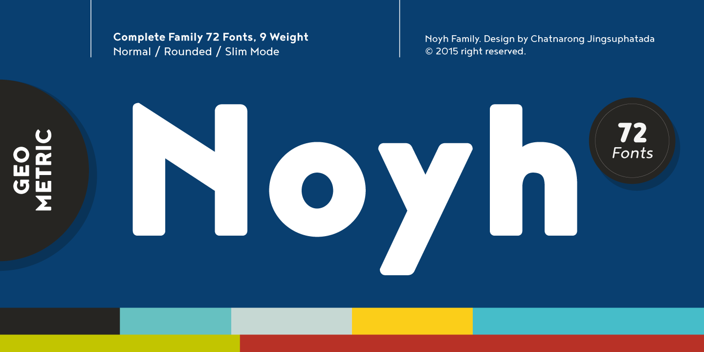 Пример шрифта Noyh Slim Bold